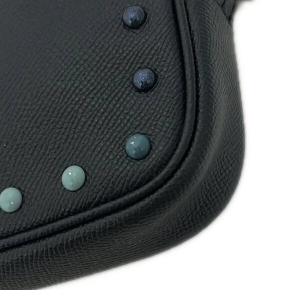 Auth COACH - F34315 Dark Navy Leather Shoulder Bag - Picture 5 of 9